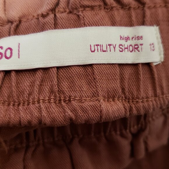 SO Shorts 13 Juniors Pink Mauve Utility Pull On Pockets Stretch Cargo - Picture 4 of 6